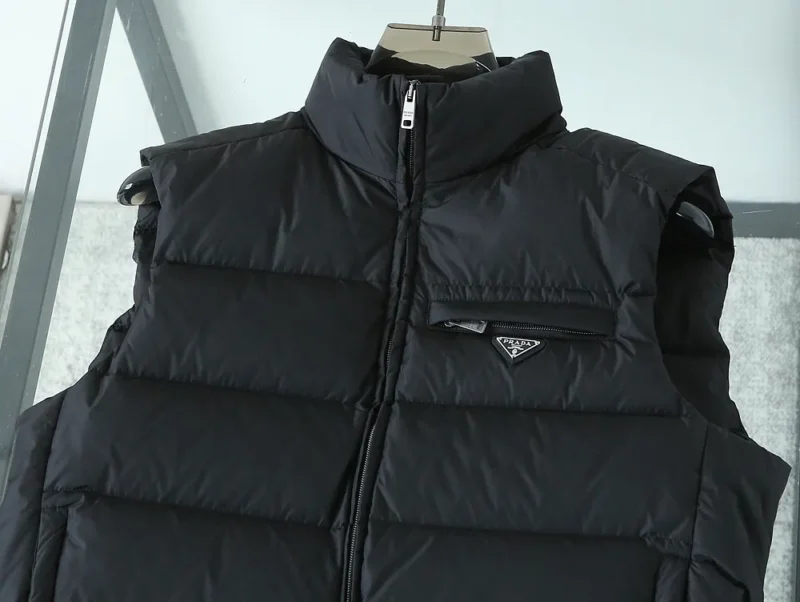 Replica Prada Re-Nylon Down Vest Cocoa Brown Reps - RepLuxe