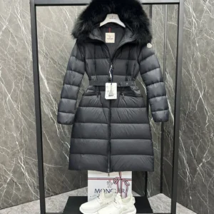 Replica Moncler Boedic Down Jacket Black Long Reps - RepLuxe
