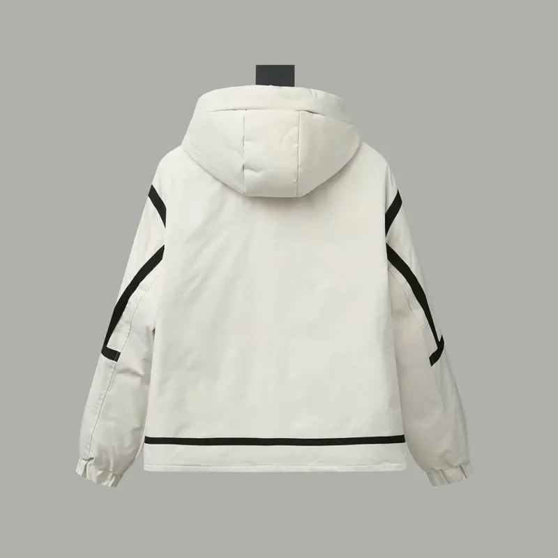 Replica Prada Hooded Down Jacket White Unisex Reps - RepLuxe