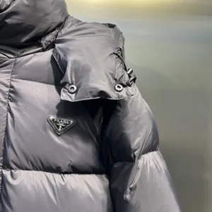 Replica Prada Down Jacket Black Detachable Hood Reps - RepLuxe