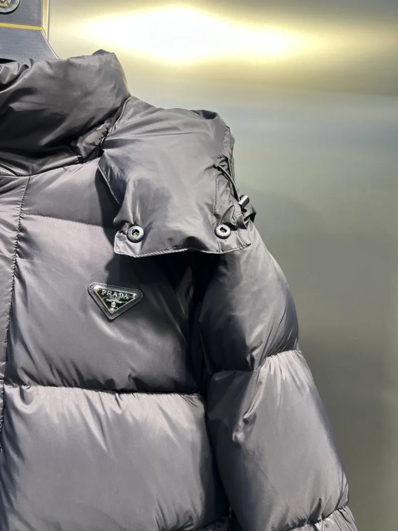 Replica Prada Down Jacket Black Detachable Hood Reps - RepLuxe