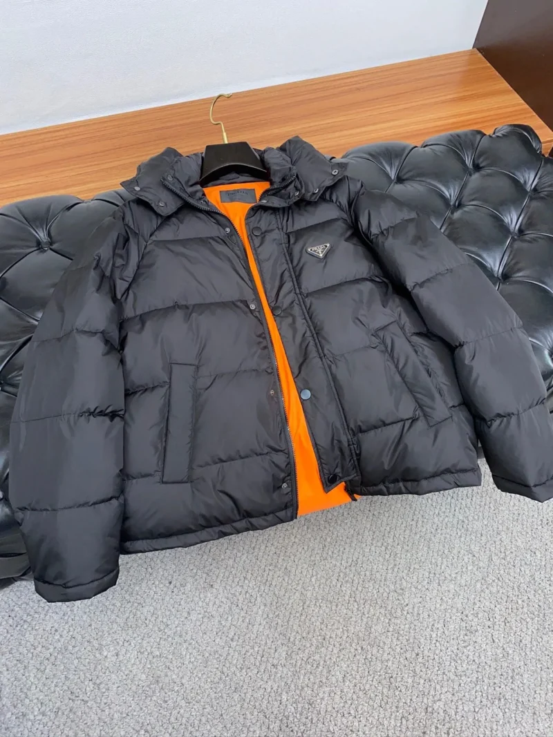Replica Prada Fall Winter Down Jacket Black Hooded Reps - RepLuxe