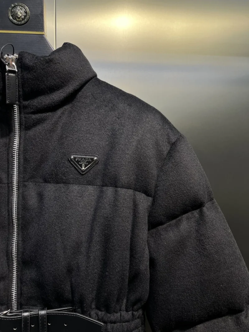 Replica Prada Long Waist Down Jacket Black Quilted Reps - RepLuxe