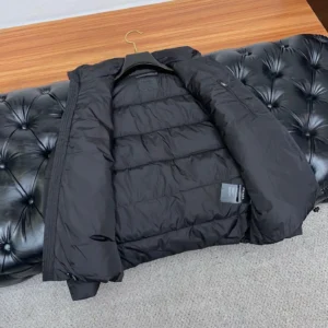 Replica Prada Fall Winter Stand Collar Down Jacket Black Reps - RepLuxe