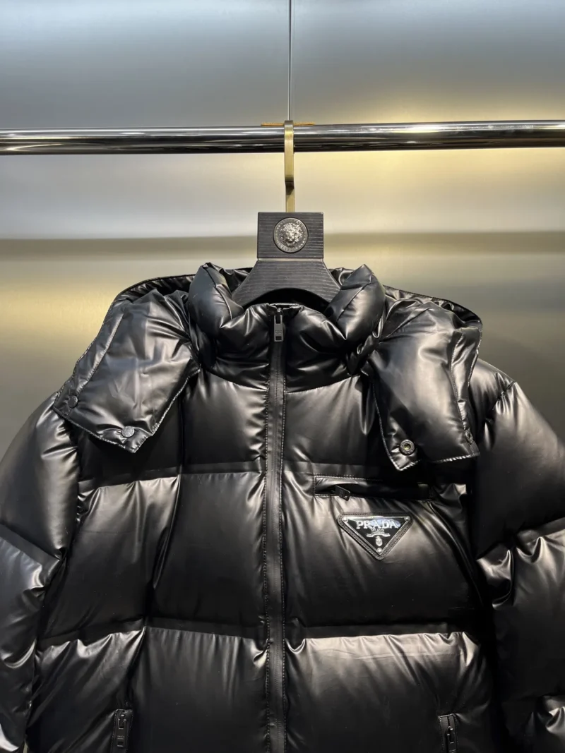 Replica Prada Down Jacket Black Hooded Puffer Reps - RepLuxe