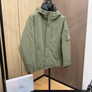 Replica Prada Down Jacket Olive Green Hooded Reps - RepLuxe