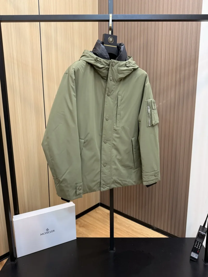 Replica Prada Down Jacket Olive Green Hooded Reps - RepLuxe
