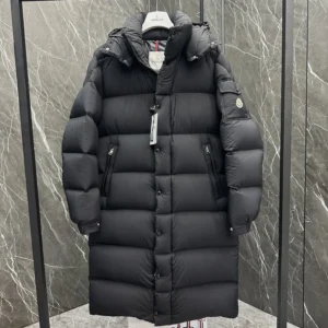 Replica Moncler Hanoverian Long Down Jacket Black Matte Reps - RepLuxe