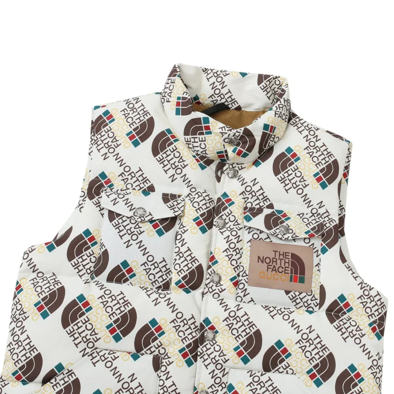 Replica THE NORTH FACE x GUCCI Down Vest White Reps - RepLuxe