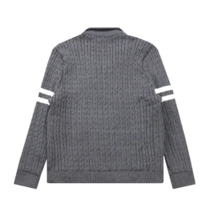 Replica Moncler Knit Down Jacket Grey Stand Collar Reps - RepLuxe