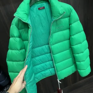 Replica Gucci 2025 Down Jacket Green Stand Collar Reps - RepLuxe