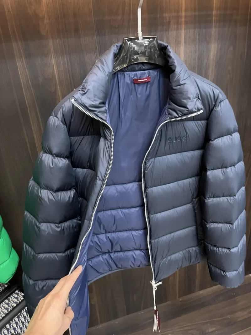 Replica Gucci 2025 Down Jacket Black Stand Collar Reps - RepLuxe