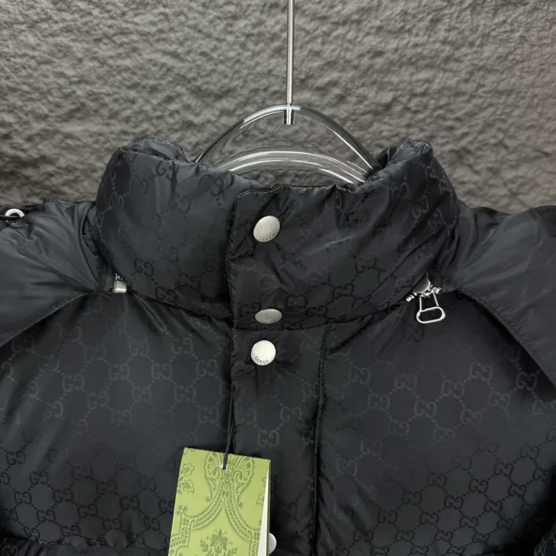 Replica Gucci FW Caban Down Jacket Black Striped Reps - RepLuxe