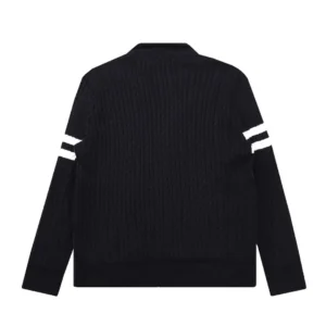 Replica Moncler Knit Down Jacket Black Stand Collar Reps - RepLuxe