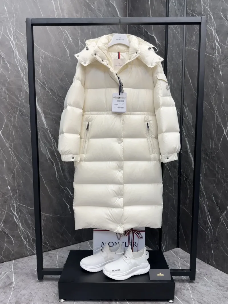 Replica Moncler Cavettaz Down Jacket Ivory Long Reps - RepLuxe