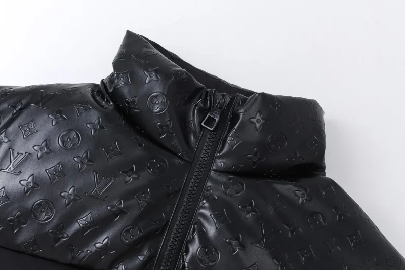 Replica Louis Vuitton Down Jacket Black Logo Style Reps - RepLuxe