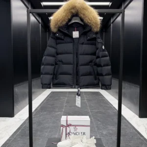 Replica Moncler Mayaf Short Down Jacket Black Hooded Reps - RepLuxe