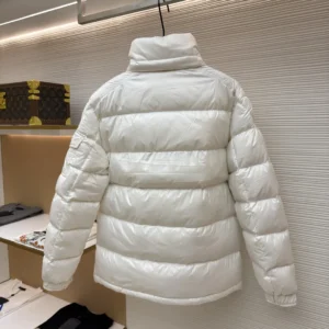 Replica Moncler Maya Down Jacket White Hooded Reps - RepLuxe
