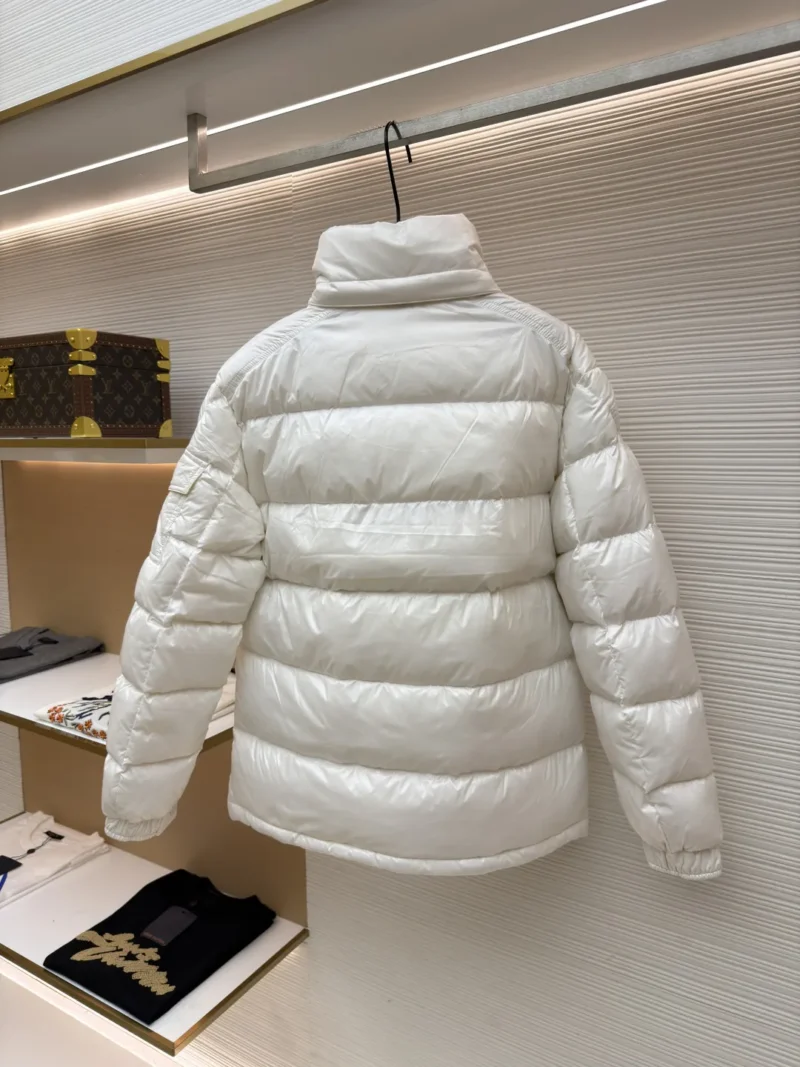 Replica Moncler Maya Down Jacket White Hooded Reps - RepLuxe