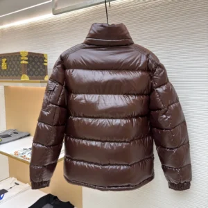 Replica Moncler Maya Down Jacket Brown Hooded Reps - RepLuxe
