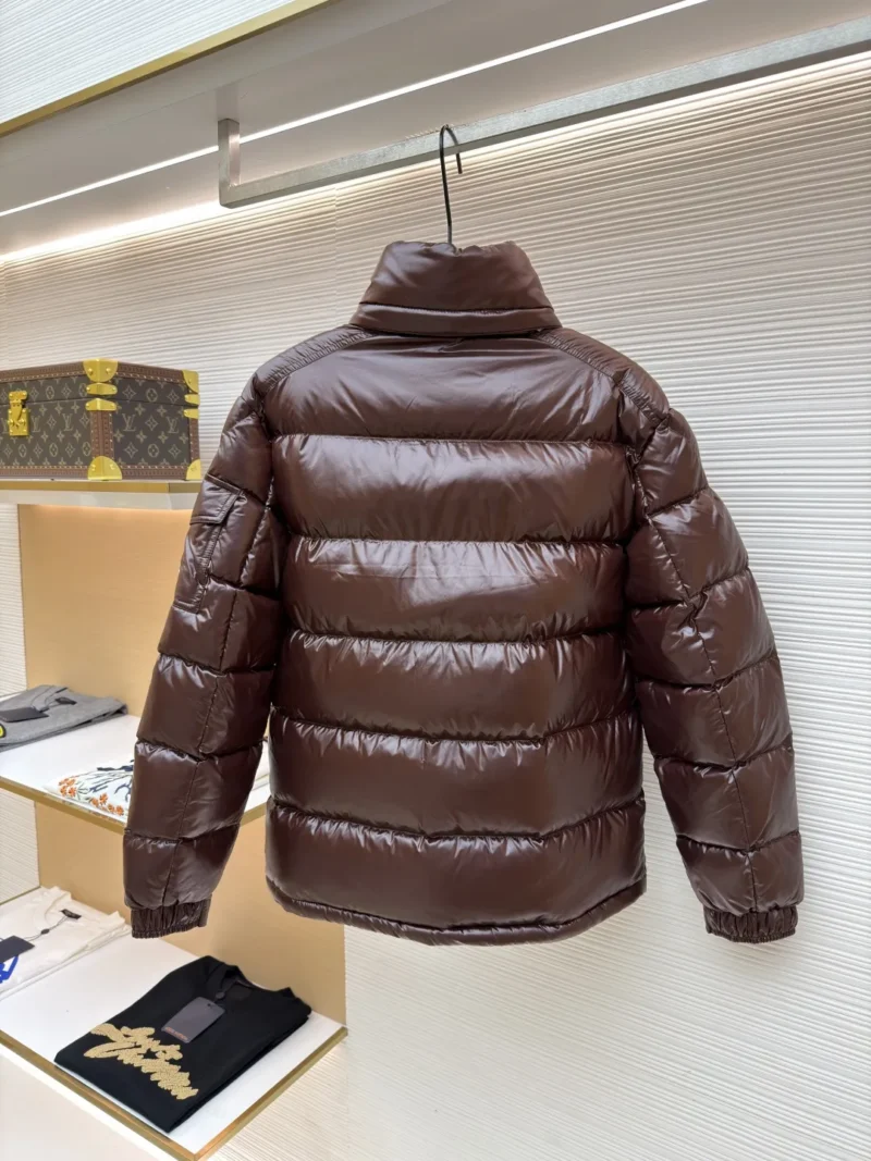 Replica Moncler Maya Down Jacket Brown Hooded Reps - RepLuxe