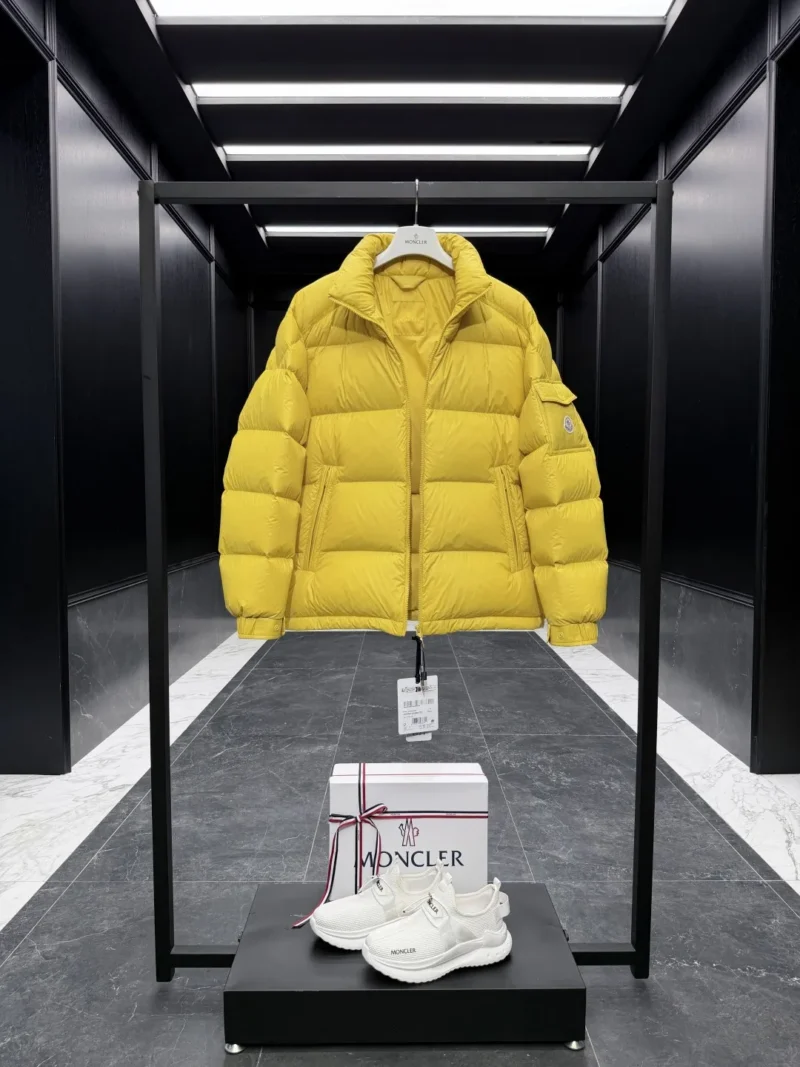 Replica Moncler Levitha Down Jacket Yellow Quilted Reps - RepLuxe