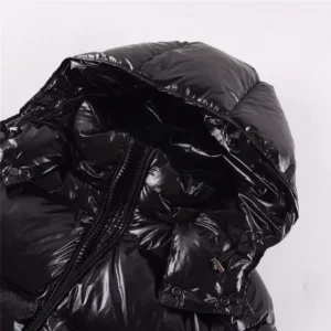 Replica Moncler Maya Down Jacket Black Hooded Reps - RepLuxe