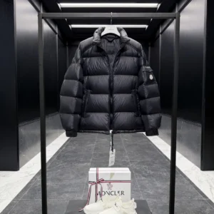 Replica Moncler Levitha Down Jacket Black Short Reps - RepLuxe