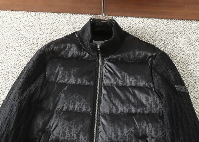 Replica Dior Knit Down Jacket Black Quilted Reps - RepLuxe