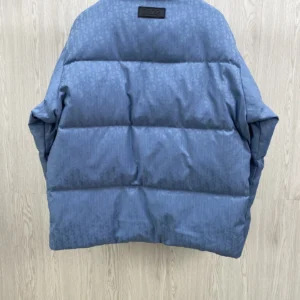 Replica Dior CD Classic Down Jacket Blue Oblique Reps - RepLuxe