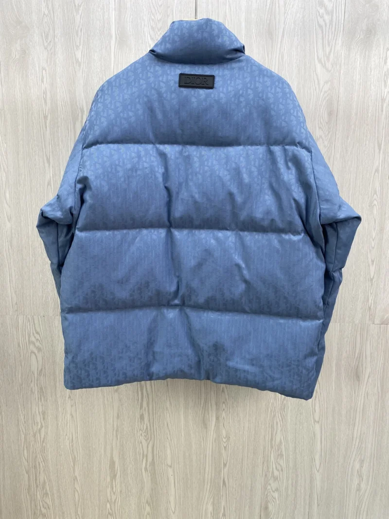 Replica Dior CD Classic Down Jacket Blue Oblique Reps - RepLuxe