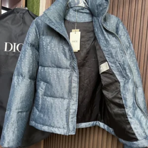 Replica Dior Down Jacket Blue Logo Series Reps - RepLuxe