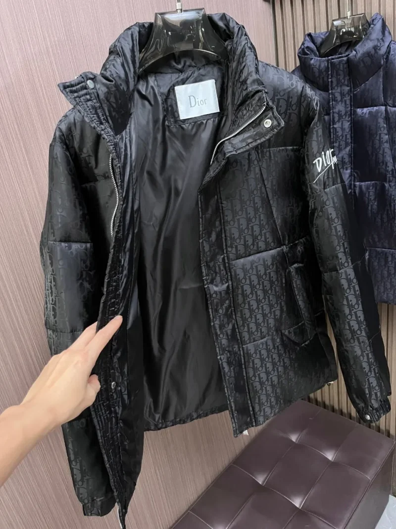 Replica Dior Winter Down Jacket Black Monogram Reps - RepLuxe