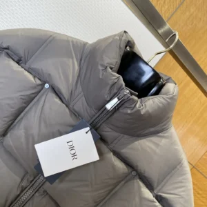 Replica Dior Stand Collar Down Jacket Gray Reps - RepLuxe
