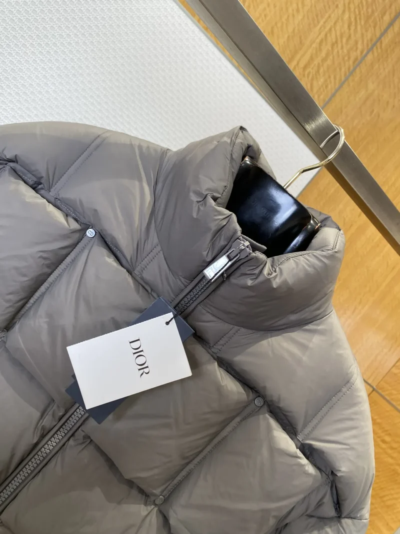 Replica Dior Stand Collar Down Jacket Gray Reps - RepLuxe