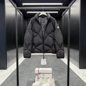 Replica Moncler Vardar Down Jacket Black Quilted Reps - RepLuxe
