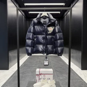 Replica Moncler Leste Down Jacket Blue Short Reps - RepLuxe