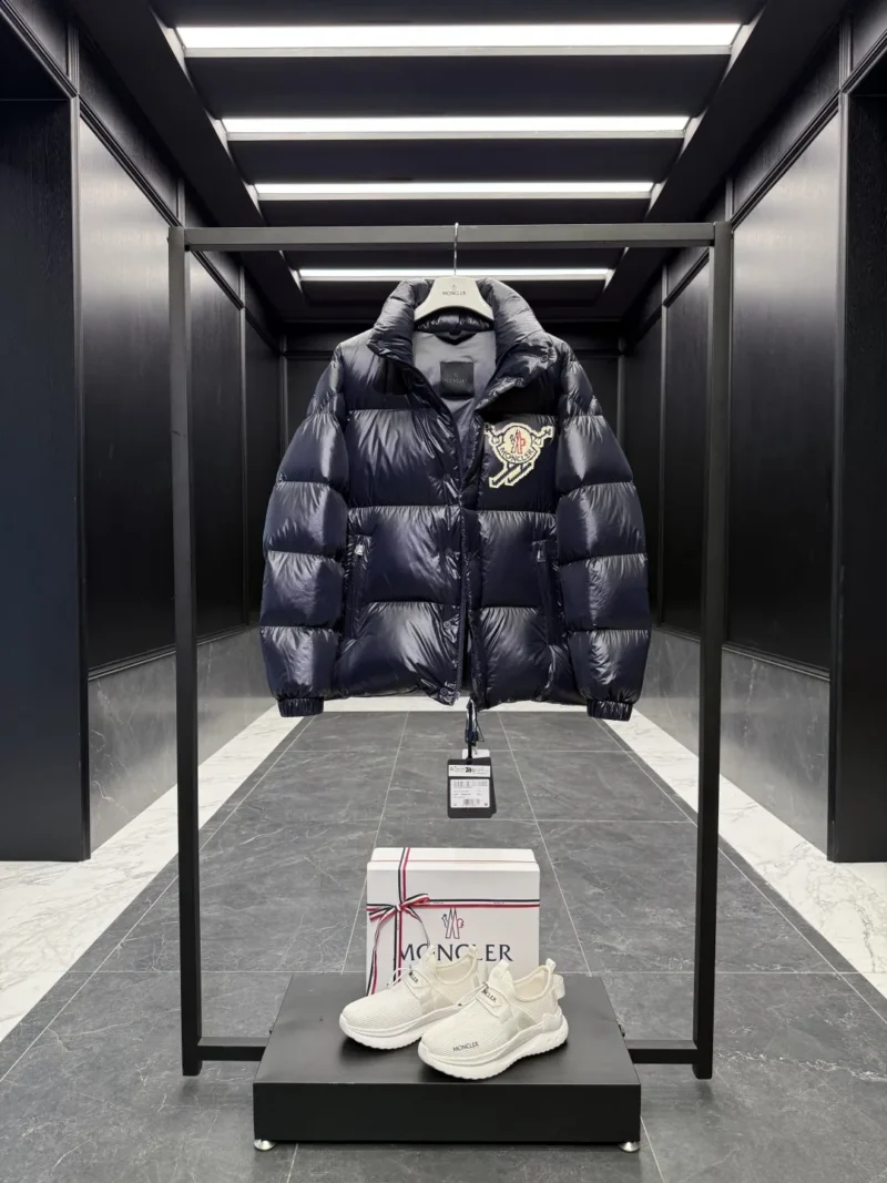 Replica Moncler Leste Down Jacket Blue Short Reps - RepLuxe