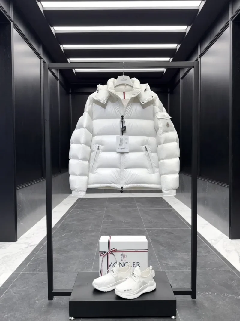 Replica Moncler Maya Down Jacket White Short Reps - RepLuxe