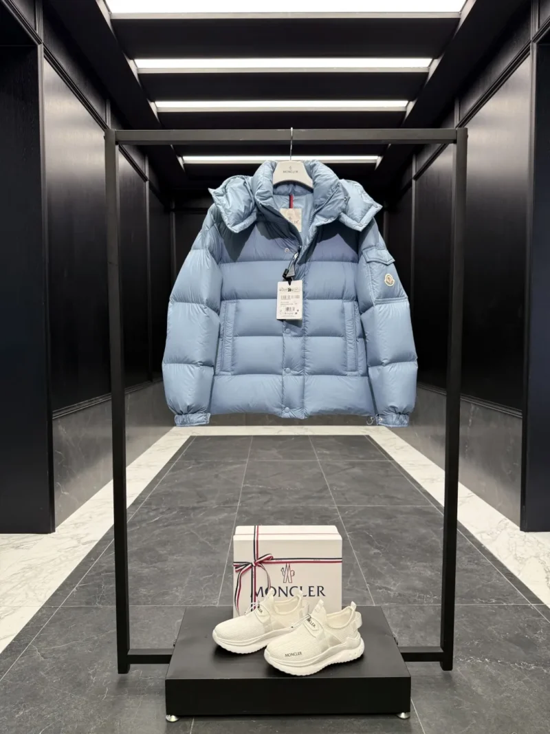 Replica Moncler Maya 70 Down Jacket Baby Blue Reps - RepLuxe