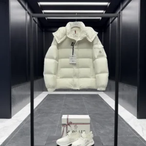 Replica Moncler Maya 70 Down Jacket Cream White Reps - RepLuxe