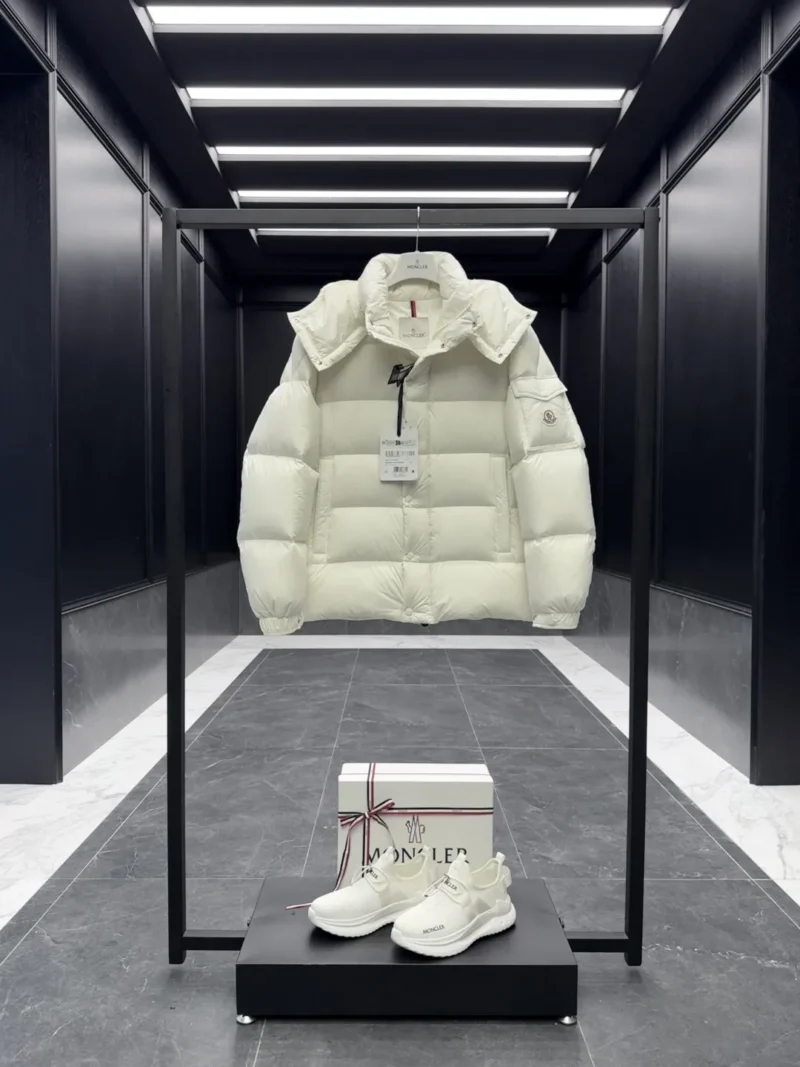 Replica Moncler Maya 70 Down Jacket Cream White Reps - RepLuxe