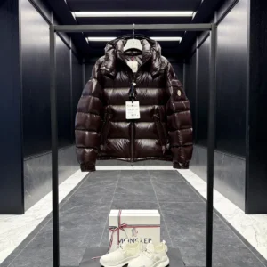 Replica Moncler Maya Jacket Chocolate Short Style Reps - RepLuxe