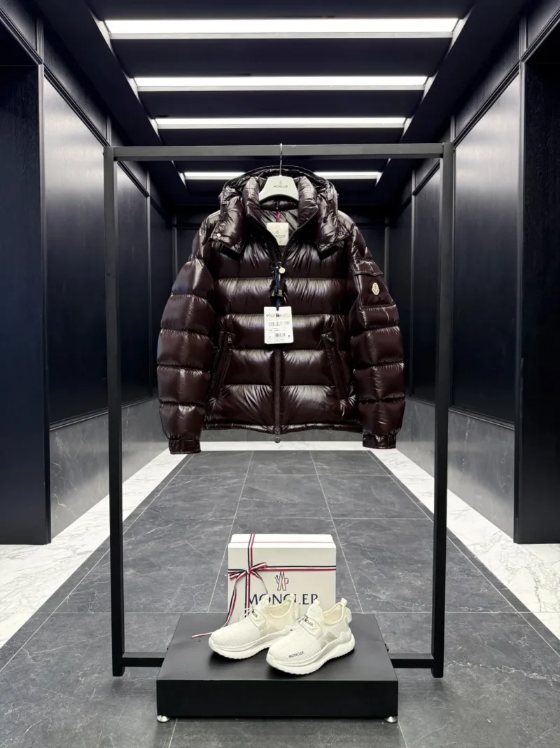 Replica Moncler Maya Jacket Chocolate Short Style Reps - RepLuxe