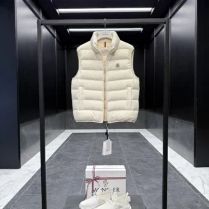 Replica Moncler Contrin Down Vest Beige Regular Reps - RepLuxe