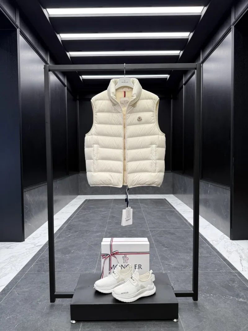 Replica Moncler Contrin Down Vest Beige Regular Reps - RepLuxe