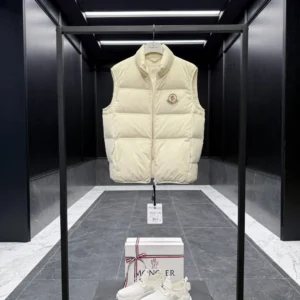 Replica Moncler Almaz Down Vest Cream Quilted Reps - RepLuxe