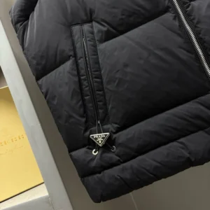 Replica Prada Hooded Down Vest Black Quilted Reps - RepLuxe