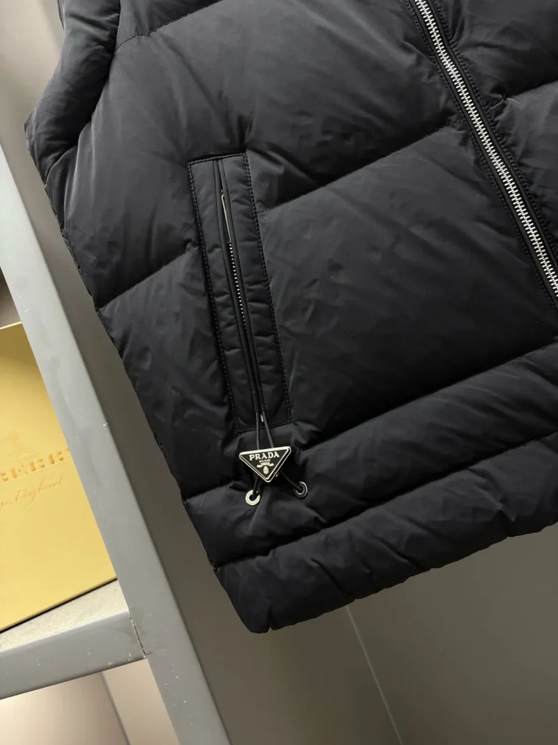 Replica Prada Hooded Down Vest Black Quilted Reps - RepLuxe