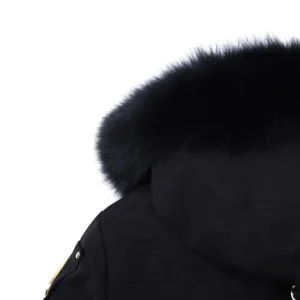 Replica Moose Knuckles Gold Scissor Jacket Black Bomber Reps - RepLuxe